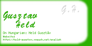 gusztav held business card